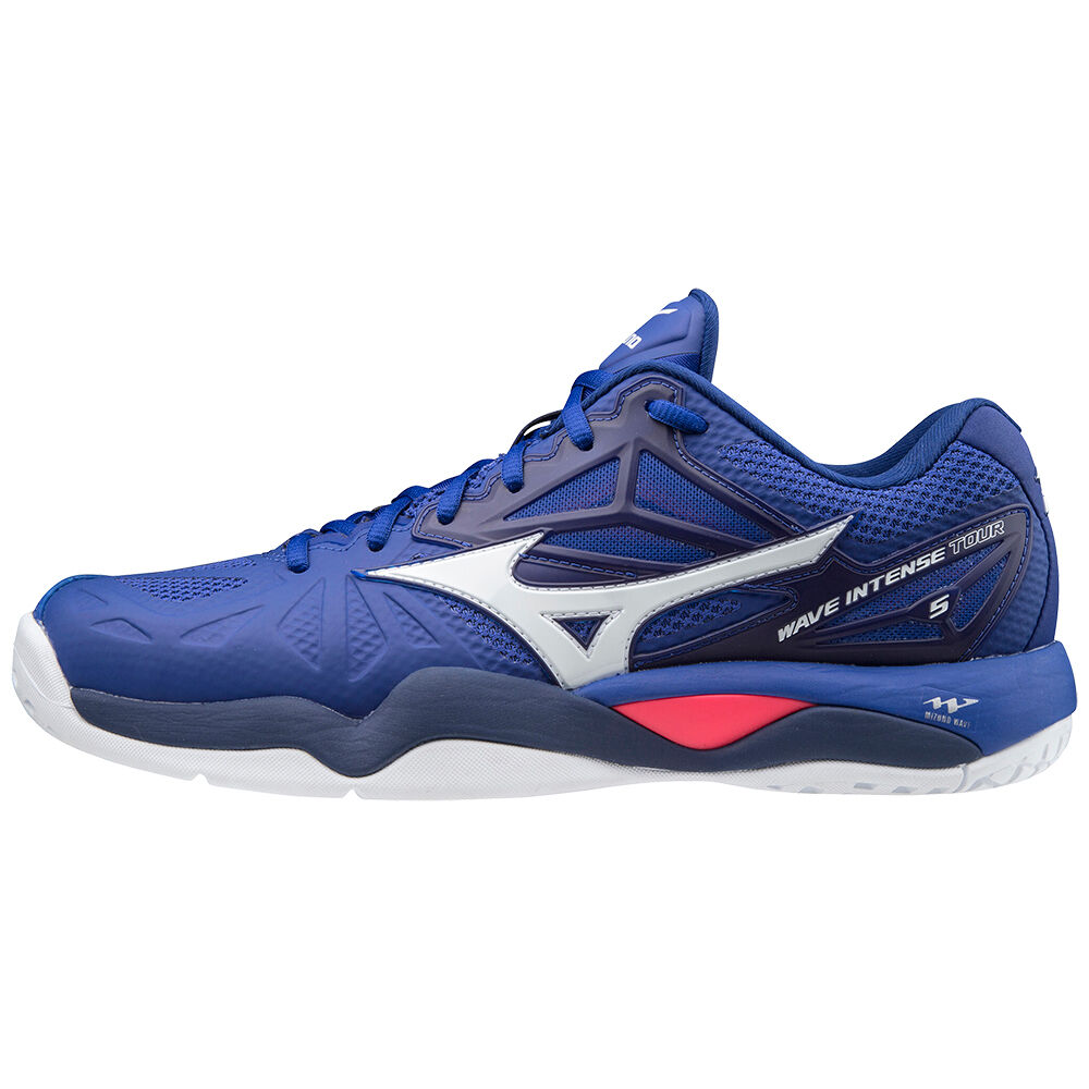 Mizuno Men's Wave Intense Tour 5 Ac Tennis Shoes Blue/White/Pink (61GA190020-UID)